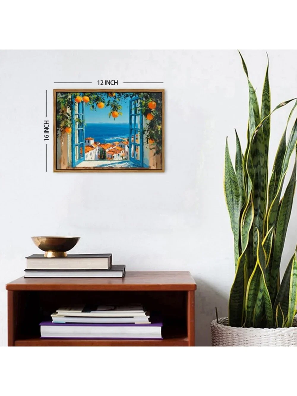 Coastal Blue Wall Art - Vintage Framed Seascape Decor for Living Room & Bedroom